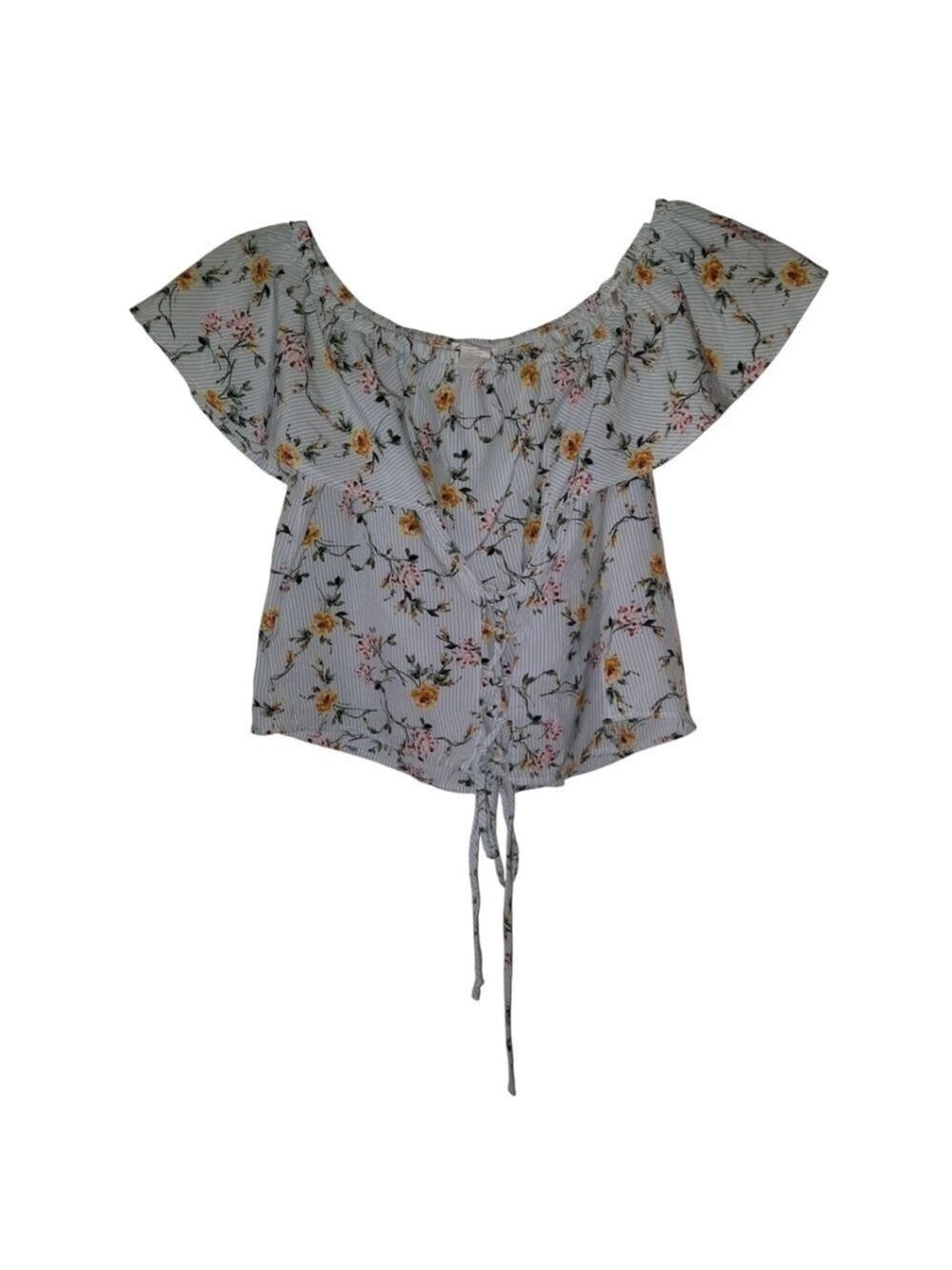 Miley & Molly Off The Shoulder Cropped Top Large